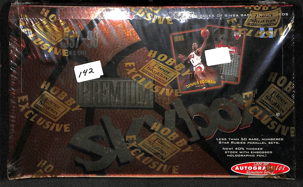 1997-98 Skybox Premium Series One Sealed/Unopened Hobby Box (24 packs w/ 8 cards per pack)